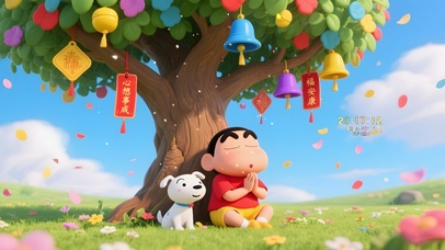 树下许愿的小新