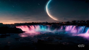 彩色星辰瀑布