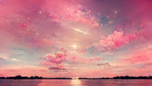 樱粉色的天空