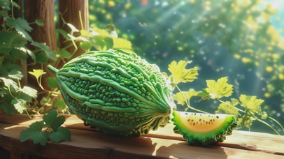 夏天绿色护眼小清新苦瓜的浪漫