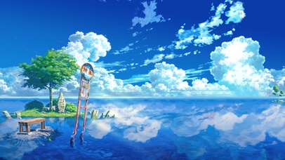 4K唯美治愈动漫海洋车站