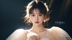 甜美白纱女孩