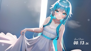 蓝发女孩