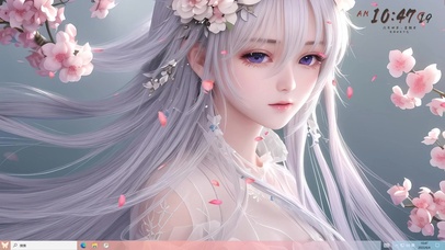 4k银发樱花纯欲美少女