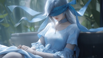 4K唯美古风高冷蒙眼女神