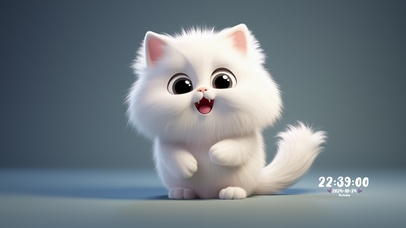 毛茸茸的可爱小猫