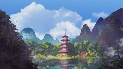 4K唯美治愈国风山水风景