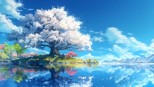 梨花湖泊