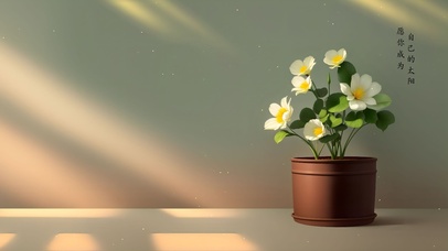 桌面护眼小白花