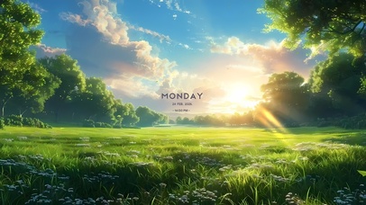 唯美的绿色大草原