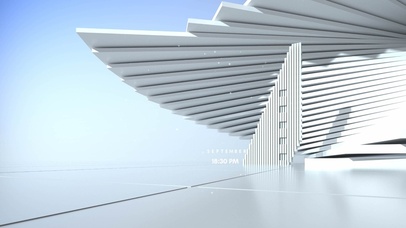 4K简约抽象艺术建筑风景