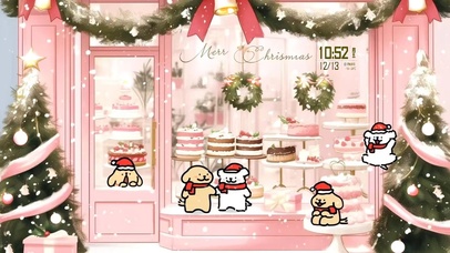 线条小狗蛋糕店