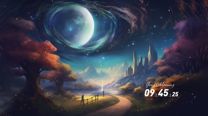 唯美治愈星球月景