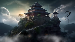绝美山水白云