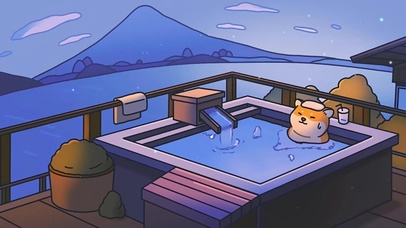 小柴夜晚泡温泉