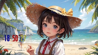 海滩小女孩