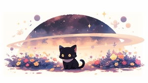 梦幻猫咪 可爱卡通壁纸