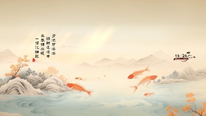 锦鲤池中游