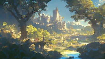 薄雾笼罩的森林