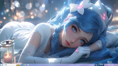 治愈系蓝发小护士