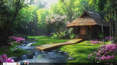 溪边小屋-桌面主题