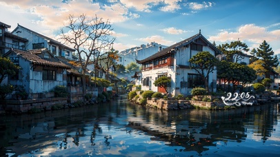 4K唯美治愈古镇风光