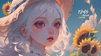可爱向日葵女孩