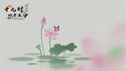 国风清新护眼荷花