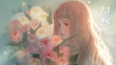 唯美鲜花甜美少女