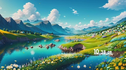 唯美治愈蓝天白云景色