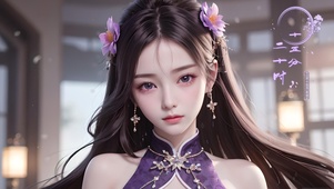 紫色古装美少女