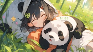 竹林可爱熊猫
