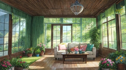 4K唯美小清新治愈花房