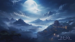 月下小镇