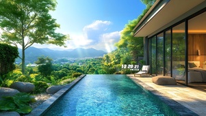 护眼山上别墅泳池