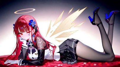 趴着的黑丝御姐-能天使