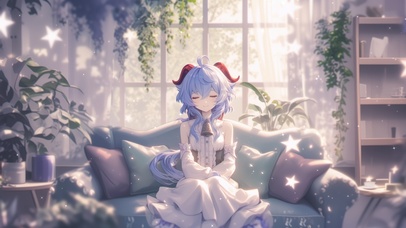 雪墨壁纸丨甘雨丨星梦静隅丨