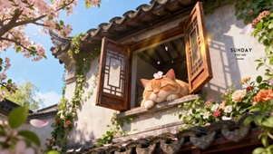 窗台小猫