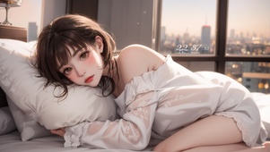 纯欲系短发居家女生
