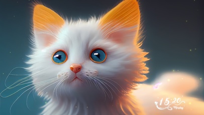 可爱白色小橘猫