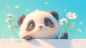 小熊猫给你花花