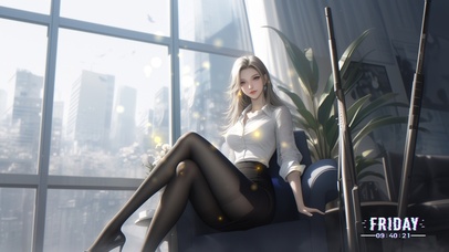 她的气质如幽兰般高雅静谧