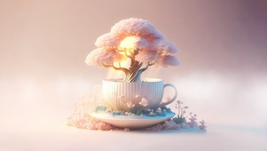 裸眼3D花草树木渲染03