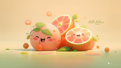 小清新开心橙子