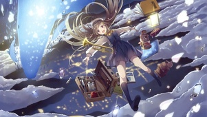 雪中少女
