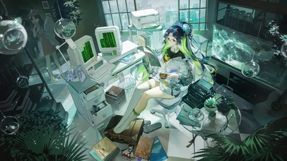 4K性感白丝少女电脑房间