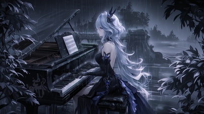 雪墨壁纸丨芙宁娜丨幽雨琴影丨