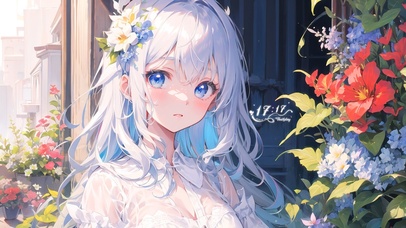 4K清纯可爱白发少女