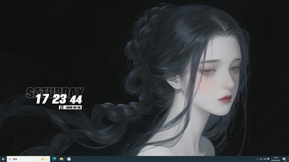 长发女孩桌面主题