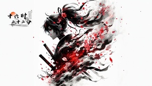 水墨少女